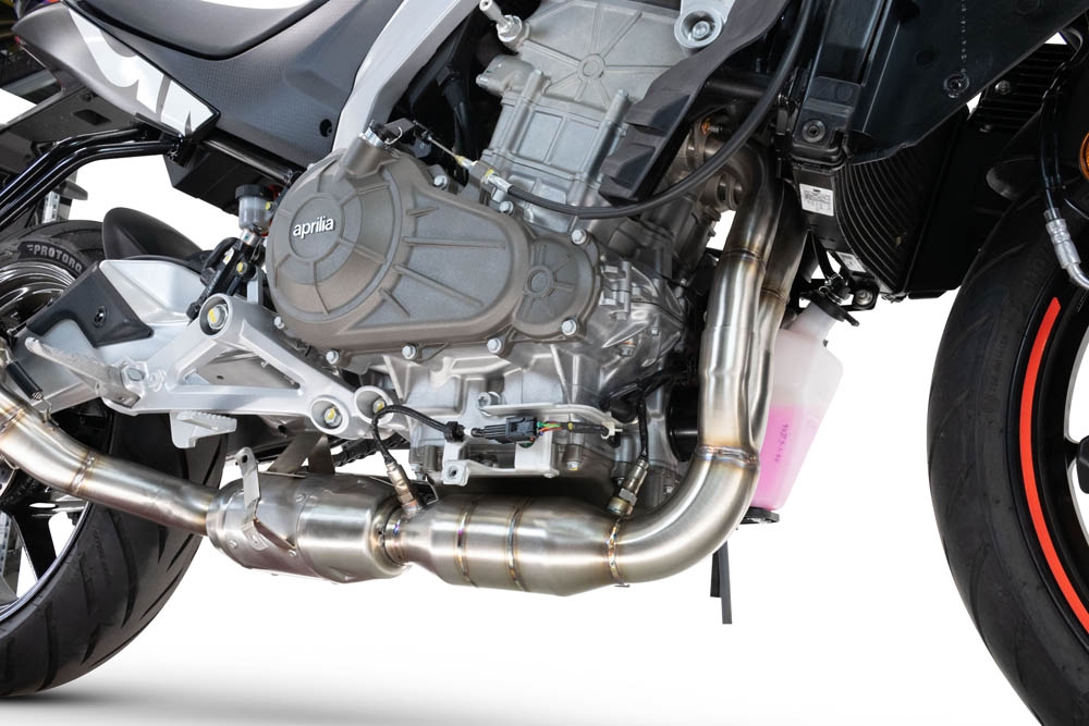 Pot echappement compatible avec Aprilia RS 457 2024-2025, Powercone Evo, Pot échappement complet, non légal pour les pays de l'UE, avec db killer amovible 