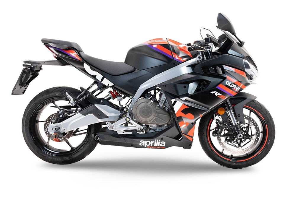 Pot echappement compatible avec Aprilia RS 457 2024-2025, Ghost Inox, Pot échappement complet, non légal pour les pays de l'UE, avec db killer amovible 