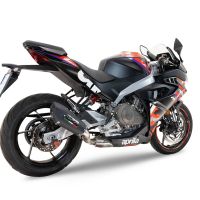 GPR pot echappement compatible avec  Aprilia RS 457 2024-2025, New Grand Prix Evo Black Titanium, Pot Echappement homologué pour les marchés non européens 