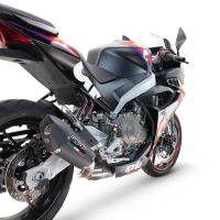 GPR pot echappement compatible avec  Aprilia RS 457 2024-2025, New Grand Prix Evo Black Titanium, Pot Echappement homologué pour les marchés non européens 