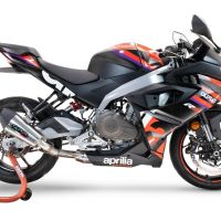 GPR exhaust compatible with  Aprilia RS457 2024-2025, New Grand Prix Evo Titanium, Full system exhaust, including removable db killer 