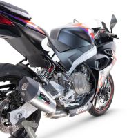 GPR exhaust compatible with  Aprilia RS457 2024-2025, New Grand Prix Evo Titanium, Full system exhaust, including removable db killer 