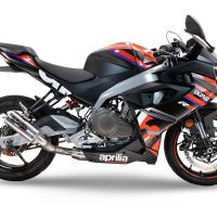 Pot echappement compatible avec Aprilia RS 457 2024-2025, M3 Inox , Pot échappement complet, non légal pour les pays de l'UE, avec db killer amovible 
