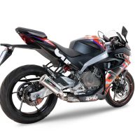 Pot echappement compatible avec Aprilia RS 457 2024-2025, M3 Inox , Pot échappement complet, non légal pour les pays de l'UE, avec db killer amovible 