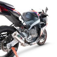 Pot echappement compatible avec Aprilia RS 457 2024-2025, M3 Inox , Pot échappement complet, non légal pour les pays de l'UE, avec db killer amovible 