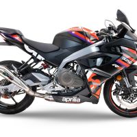 Pot echappement compatible avec Aprilia RS 457 2024-2025, Powercone Evo, Pot échappement complet, non légal pour les pays de l'UE, avec db killer amovible 