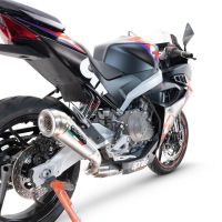 Pot echappement compatible avec Aprilia RS 457 2024-2025, Powercone Evo, Pot échappement complet, non légal pour les pays de l'UE, avec db killer amovible 
