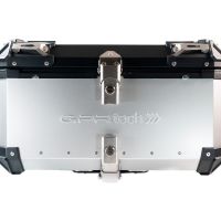 Top case GPR TECH compatible with  Aprilia Tuareg 660 2021/2024 e5 GPR TECH Top case in aluminum, silver color with specific plate included Capacity 55 LT.