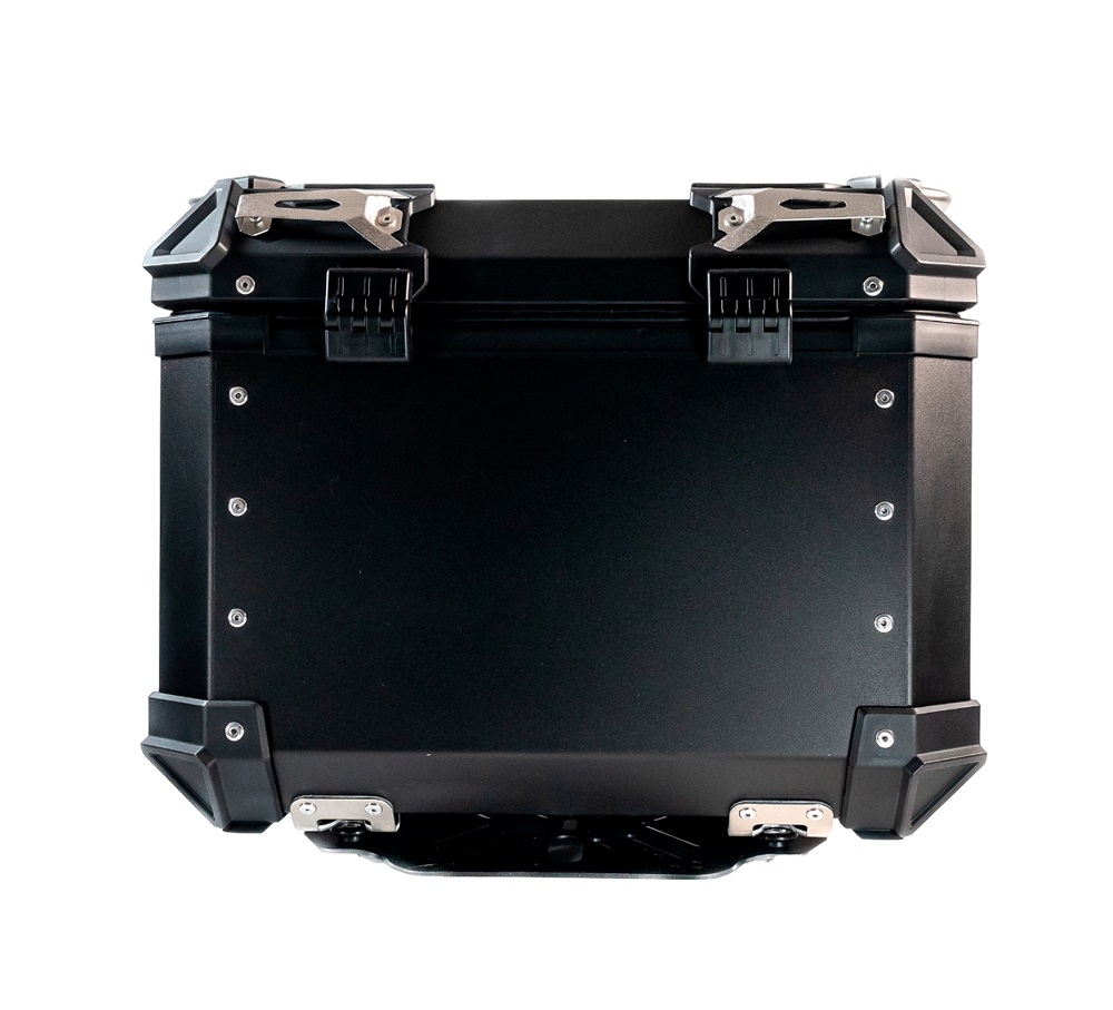 Top case GPR TECH compatible with  Aprilia Tuareg 660 2021/2024 e5 GPR TECH Top case in aluminum, black color with specific plate included Capacity 45 LT.