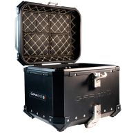 Top case GPR TECH compatible with  Aprilia Tuareg 660 2021/2024 e5 GPR TECH Top case in aluminum, black color with specific plate included Capacity 45 LT.