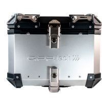 Top case GPR TECH compatible with  Aprilia Tuareg 660 2021/2024 e5 GPR TECH Top case in aluminum, silver color with specific plate included Capacity 45 LT.