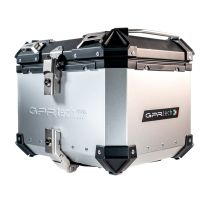 Top case GPR TECH compatible with  Aprilia Tuareg 660 2021/2024 e5 GPR TECH Top case in aluminum, silver color with specific plate included Capacity 35 LT.