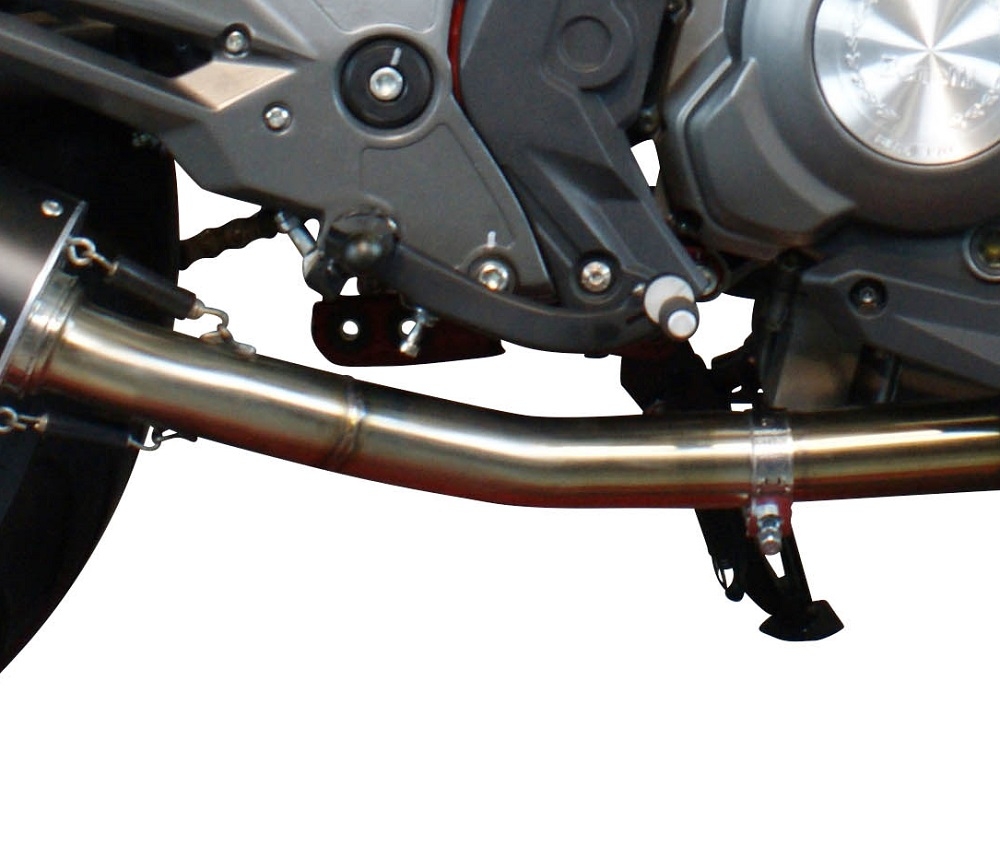 Pot echappement compatible avec Benelli Bn 302 S 2017-2024, Furore Evo4 Nero, Échappement légal, homologué,silencieux avec db killer amovible et tuyau de liaison spécifique 