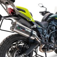 Pot echappement compatible avec Benelli Trk 702 2023-2024, Dual Inox, Échappement légal, homologué,silencieux avec db killer amovible et tuyau de liaison spécifique 
