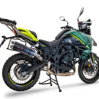 Pot echappement compatible avec Benelli Trk 702 X 2023-2024, Dual Poppy, Échappement légal, homologué,silencieux avec db killer amovible et tuyau de liaison spécifique 