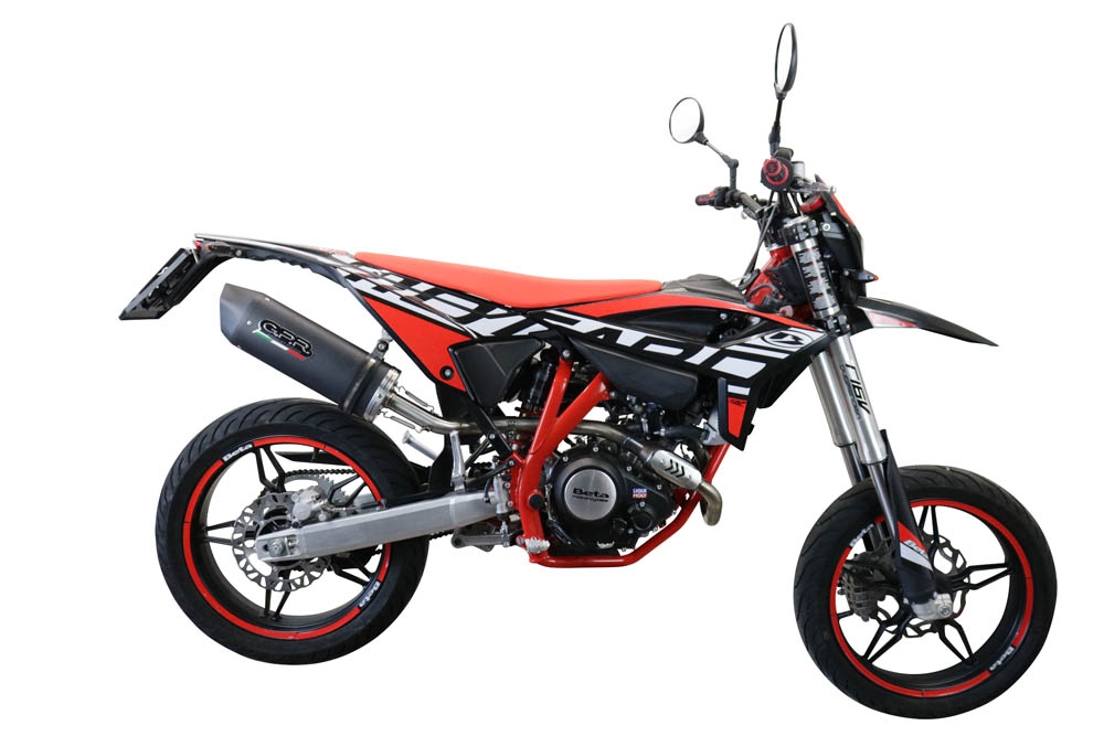 Pot echappement compatible avec Beta RR 125 4T Enduro 2021-2024, Furore Evo4 Nero, Pot Echappement homologué pour les marchés non européens 
