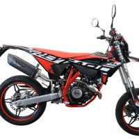Pot echappement compatible avec Beta RR 125 4T Enduro 2021-2024, Furore Evo4 Nero, Pot Echappement homologué pour les marchés non européens 