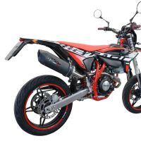 Pot echappement compatible avec Beta RR 125 4T Enduro 2021-2024, Furore Evo4 Nero, Pot Echappement homologué pour les marchés non européens 