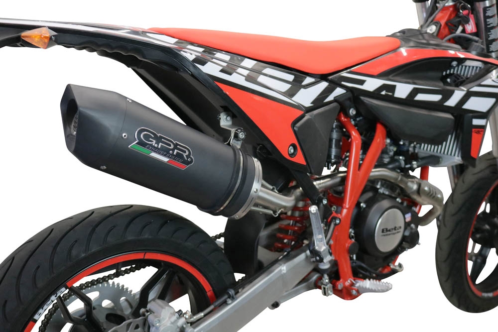 Pot echappement compatible avec Beta RR 125 4T Enduro 2021-2024, Furore Evo4 Nero, Pot Echappement homologué pour les marchés non européens 