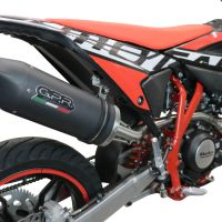 Pot echappement compatible avec Beta RR 125 4T Enduro 2021-2024, Furore Evo4 Nero, Pot Echappement homologué pour les marchés non européens 