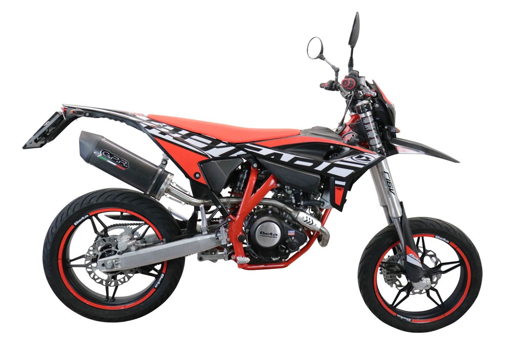 Pot echappement compatible avec Beta RR 125 4T Enduro 2021-2024, Furore Evo4 Poppy, Pot Echappement homologué pour les marchés non européens 