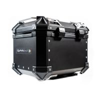 Top case GPR TECH compatible with  Royal Enfield Himalayan 450 2024/2025 e5 Plus GPR TECH Top case in aluminum, black color with specific plate included Capacity 26 LT.