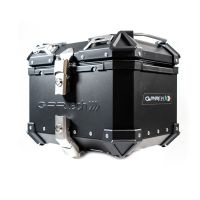 Top case GPR TECH compatible with  Royal Enfield Himalayan 450 2024/2025 e5 Plus GPR TECH Top case in aluminum, black color with specific plate included Capacity 26 LT.