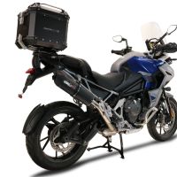 Top case GPR TECH compatible with  Triumph Tiger 850 Sport 2020/2024 e5 GPR TECH Top case in aluminum, black color with specific plate included Capacity 45 LT.
