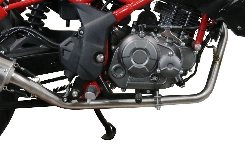 Pot echappement compatible avec Benelli Bn 125 2018-2020, Furore Evo4 Nero, Pot échappement complet, non légal pour les pays de l'UE, avec db killer amovible 