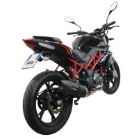 Pot echappement compatible avec Benelli Bn 125 2018-2020, Furore Evo4 Nero, Pot échappement complet, non légal pour les pays de l'UE, avec db killer amovible 