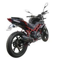 Pot echappement compatible avec Benelli Bn 125 2021-2024, Furore Evo4 Poppy, Pot échappement complet, non légal pour les pays de l'UE, avec db killer amovible 