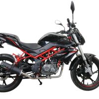 Pot echappement compatible avec Benelli Bn 125 2018-2020, M3 Black Titanium, Pot échappement complet, non légal pour les pays de l'UE, avec db killer amovible 
