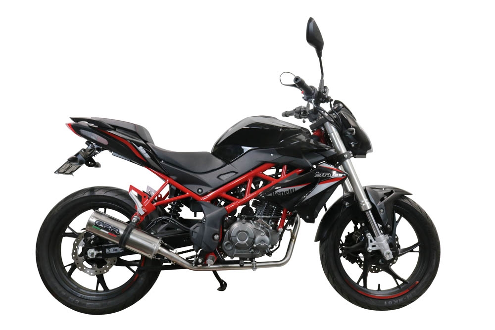 Pot echappement compatible avec Benelli Bn 125 2018-2020, M3 Inox , Pot échappement complet, non légal pour les pays de l'UE, avec db killer amovible 