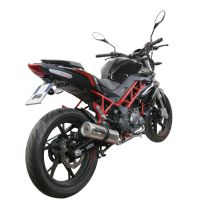 Pot echappement compatible avec Benelli Bn 125 2018-2020, M3 Inox , Pot échappement complet, non légal pour les pays de l'UE, avec db killer amovible 