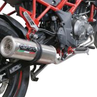 Pot echappement compatible avec Benelli Bn 125 2018-2020, M3 Inox , Pot échappement complet, non légal pour les pays de l'UE, avec db killer amovible 