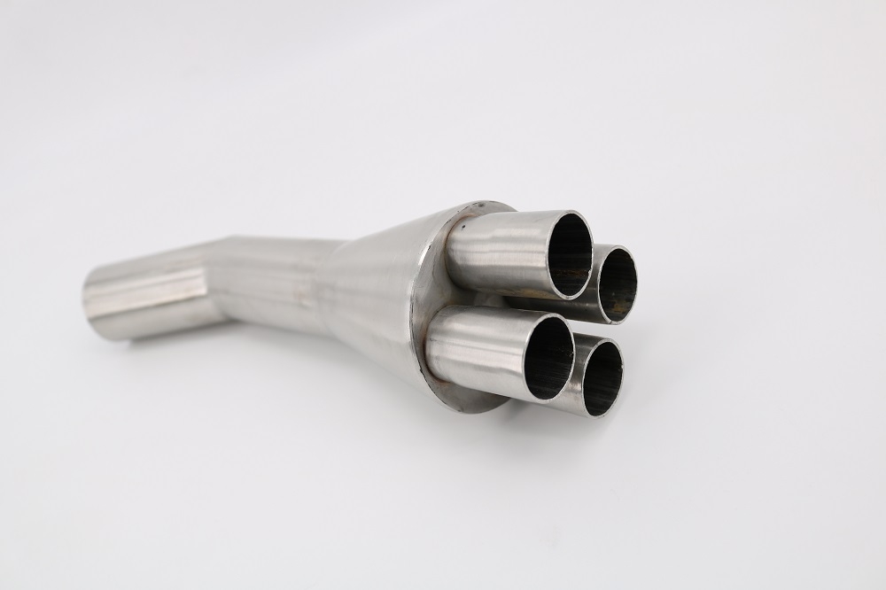 Pot echappement compatible avec Bmw K 100 1983-1994, Cafè Racer 4in1, Tube de liaison 4in1 