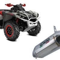 Pot echappement compatible avec Can Am Outlander 850 MAX / XT 2016-2023, PENTACROSS INOX, Échappement légal, homologué,silencieux avec db killer amovible et tuyau de liaison spécifique 