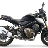 Pot echappement compatible avec Honda Cbr 650 F 2014-2016, Albus Ceramic, Homologué et légal, système d'échappement complet, avec db killer amovible 