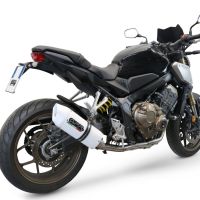 Pot echappement compatible avec Honda Cbr 650 F 2014-2016, Albus Ceramic, Homologué et légal, système d'échappement complet, avec db killer amovible 