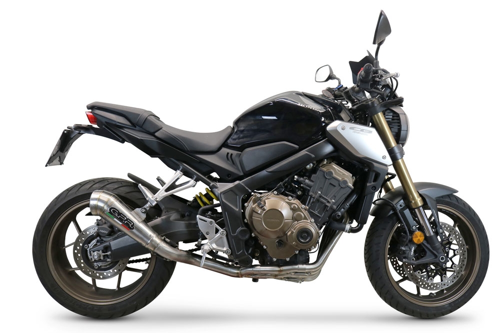 Pot echappement compatible avec Honda Cbr 650 R 2021-2023, Powercone Evo, Pot échappement complet, non légal pour les pays de l'UE, avec db killer amovible 