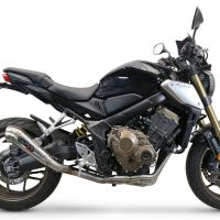 Pot echappement compatible avec Honda Cbr 650 R 2021-2023, Powercone Evo, Pot échappement complet, non légal pour les pays de l'UE, avec db killer amovible 