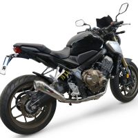 Pot echappement compatible avec Honda Cbr 650 R 2021-2023, Powercone Evo, Pot échappement complet, non légal pour les pays de l'UE, avec db killer amovible 