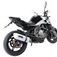 GPR exhaust compatible with  Cf Moto 650 Nk 2021-2024, Albus Evo4, Slip-on exhaust including removable db killer, link pipe and catalyst,  EPA-compliant 