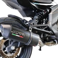 GPR exhaust compatible with  Cf Moto 400 NK 2019-2020, Furore Evo4 Poppy, Slip-on exhaust including removable db killer, link pipe and catalyst,  EPA-compliant 