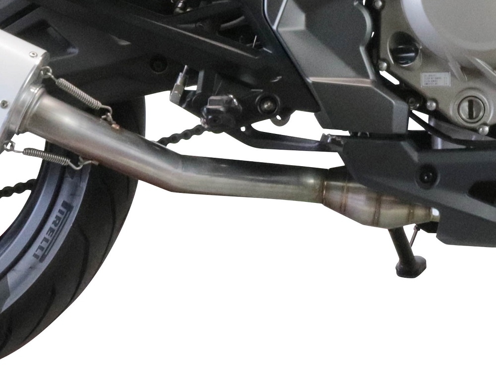 GPR exhaust compatible with  Cf Moto 400 NK 2019-2020, Furore Evo4 Poppy, Slip-on exhaust including removable db killer, link pipe and catalyst,  EPA-compliant 