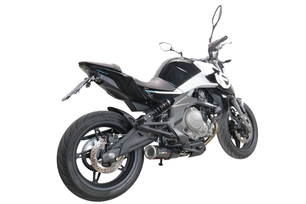 Pot echappement compatible avec Cf Moto 650 Mt 2021-2024, M3 Black Titanium, Pot Echappement homologué pour les marchés non européens 