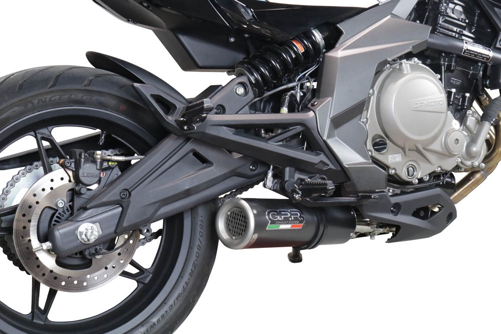 Pot echappement compatible avec Cf Moto 650 Mt 2021-2024, M3 Black Titanium, Pot Echappement homologué pour les marchés non européens 