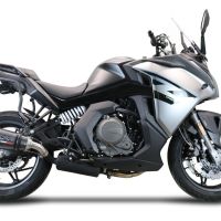GPR exhaust compatible with  Cf Moto 650 Gt 2022-2024, New Grand Prix Evo Poppy, Slip-on exhaust including removable db killer and link pipe, EPA-compliant 
