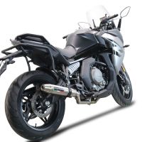 Pot echappement compatible avec Cf Moto 650 Gt 2022-2024, Deeptone Inox, Système demi complet homologué,pas légal pour les marchés européens, y compris db killer amovible 