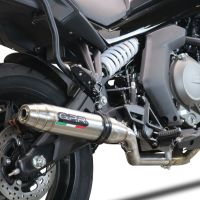 Pot echappement compatible avec Cf Moto 650 Gt 2022-2024, Deeptone Inox, Système demi complet homologué,pas légal pour les marchés européens, y compris db killer amovible 